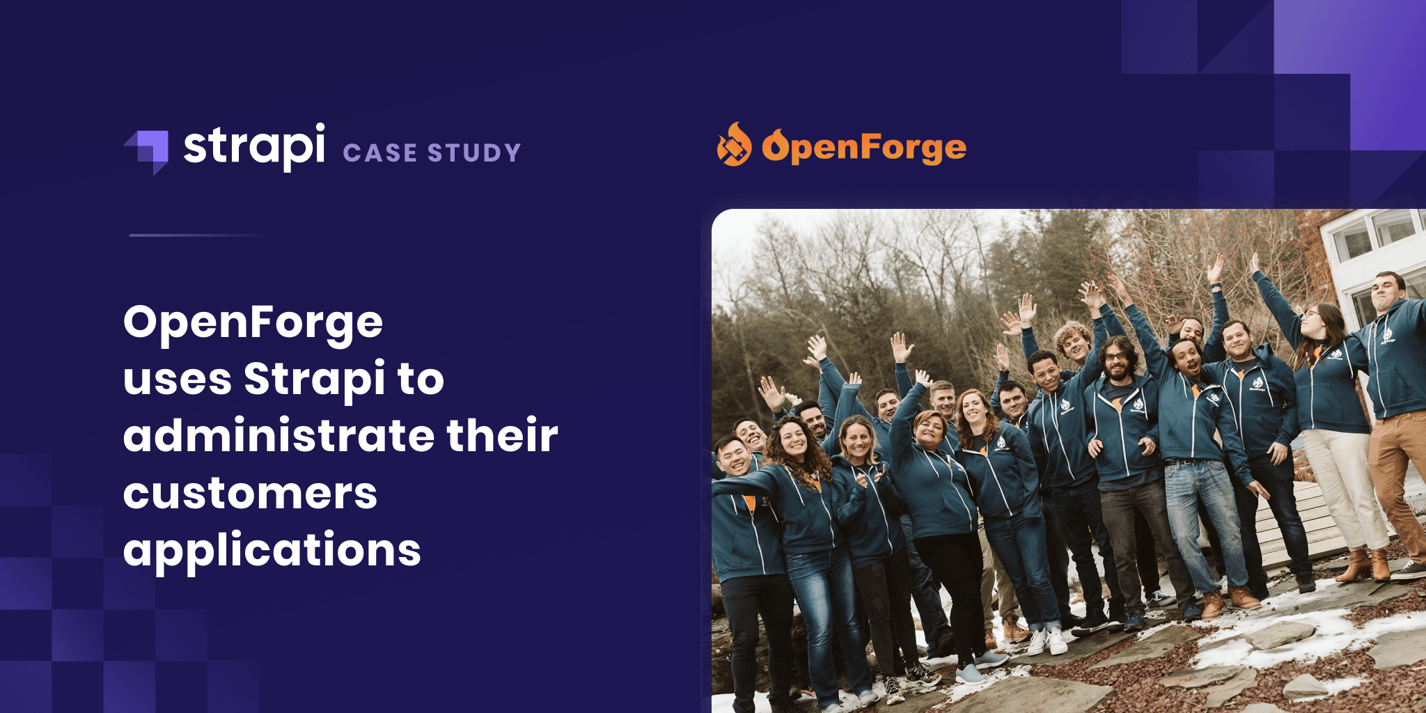 OpenForge uses Strapi to administrate their customers applications
