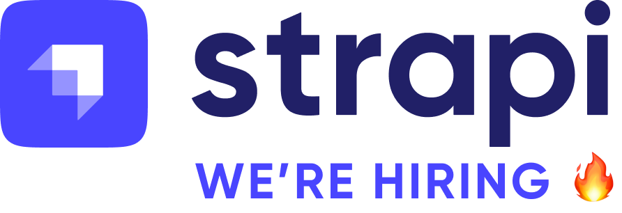 Strapi "We're hiring" logo